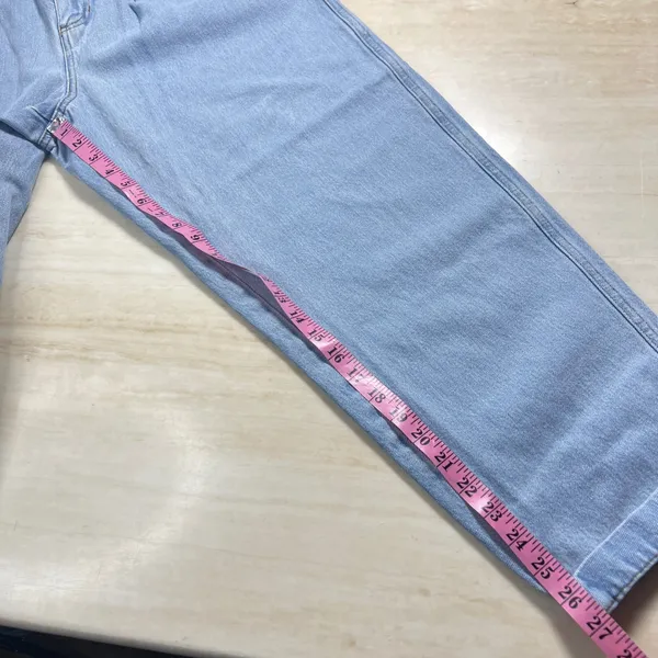BDG Urban Outfitters Drew Baggy Pleated Jeans Light Wash Elastic Waist W28 L32 - Image 10