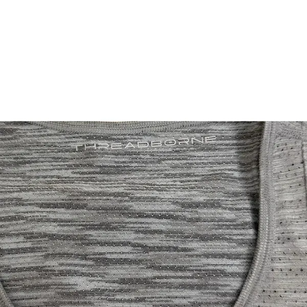 Under Armour Threadborne Seamless Gray Long Sleeve Athletic Active Shirt Small - Image 3