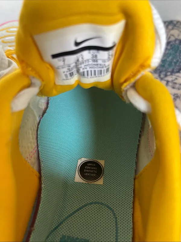 Nike Women's White Mesh Athletic Sneakers with Yellow & Pink Accents - Image 10