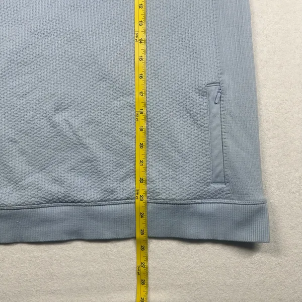 Lululemon Engineered Warmth Half Zip Blue Linen Merino Wool Women’s Size 12 - Image 8