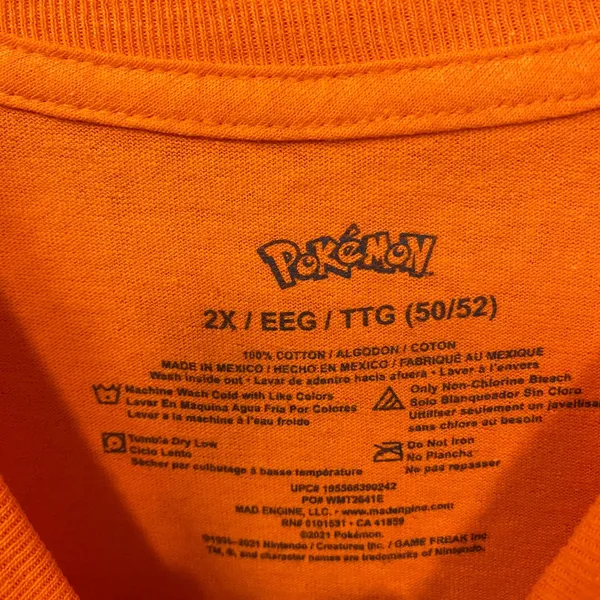 Pokémon Charmander T-Shirt 2XL - Image 4