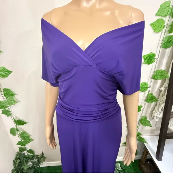 Enfocus Studio Elegant Purple Women's Dress - Image 4