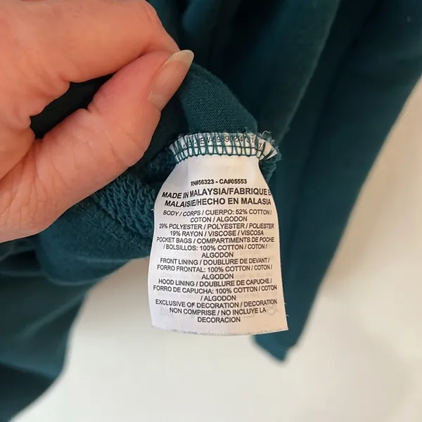Nike Women’s Full Zip Asymmetrical Modern Cape Jacket Hoodie Teal Size Large - Image 6