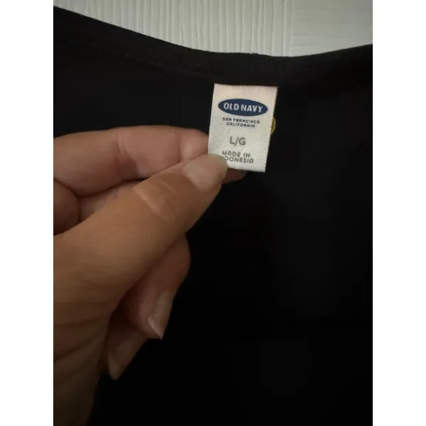 Old Navy‎ Women's Large Straight Black Dress 3/4 sleeves - Image 2
