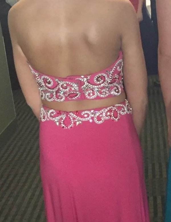 Blush pink Pink 2 Piece Prom Dress - Image 2