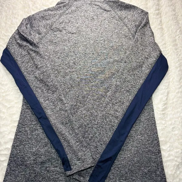 Fanatics Yankees Navy and Gray Quarter-Zip Pullover - Image 3