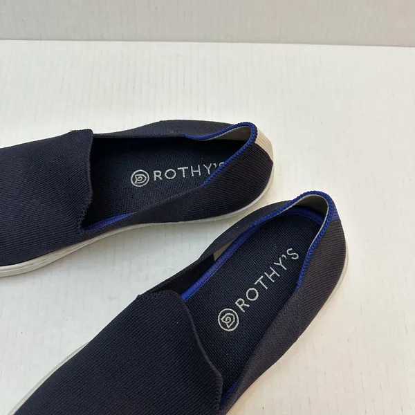 Rothys The City Slip On Shoes Womens Size 11 Navy Blue Knit Eco‎ Friendly Casual - Image 6