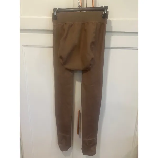 Womens Fleece Lined Tights Warm Winter Leggings Brown - Image 4