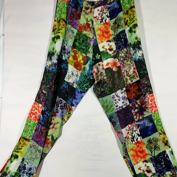 Skye's the Limit Soft Pant Boho Hippie Floral‎ Patchwork W/Pockets LG NEW - Image 2