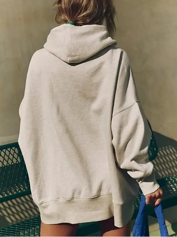 Free People FP Movement Sprint To The Finish Hoodie Sweatshirt - Gray - NWOT - Image 3