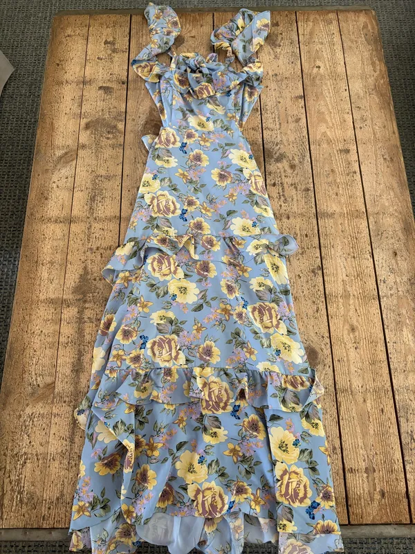 ASTR The Label Lysette Floral Ruffle Cutout Maxi Dress - Image 6
