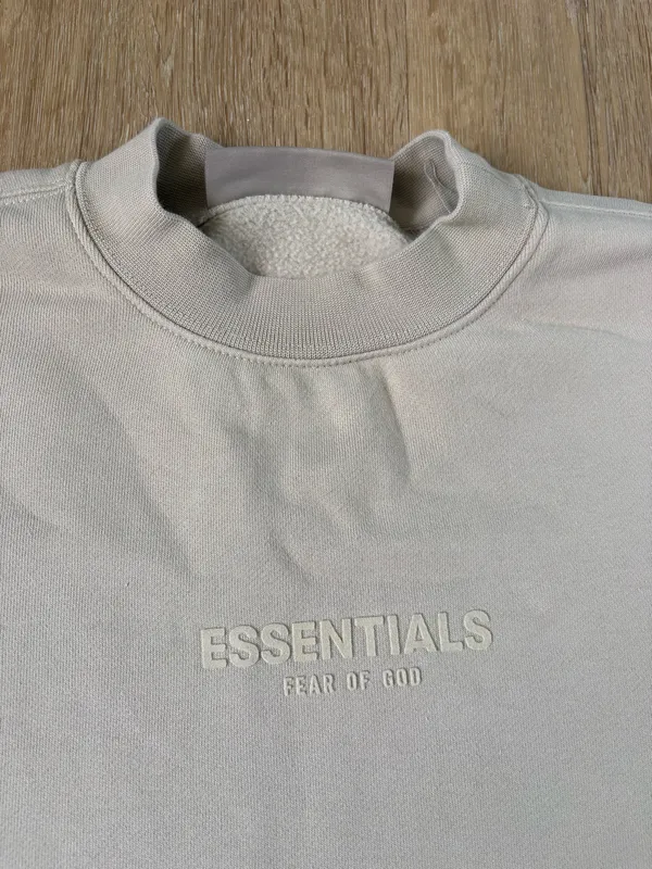 Essential Fear of God Beige Mock Neck Sweatshirt - Image 4