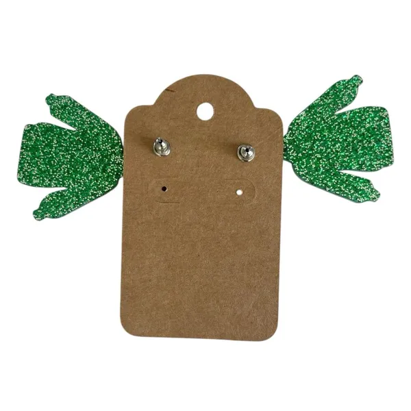 Acrylic Festive Glittery Santa Ugly Christmas Sweater Drop Earrings - Image 3