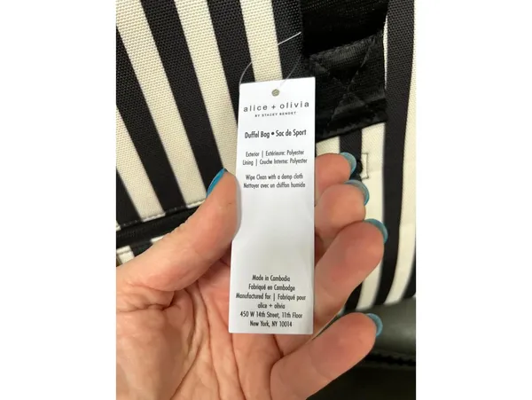 Alice + Olivia Striped Duffel Bag by Stacey Bendet - Image 5