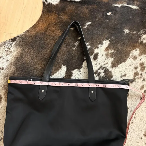 Lauren Ralph Lauren Keaton medium‎ tote bag in black nylon leather - Image 11