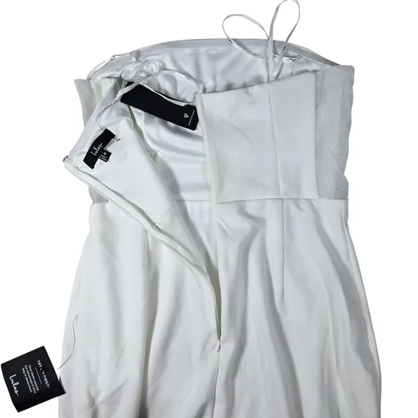 Lulus Loving the Feeling White Strapless Bodycon Midi Dress IDK7460 Size M NEW - Image 5