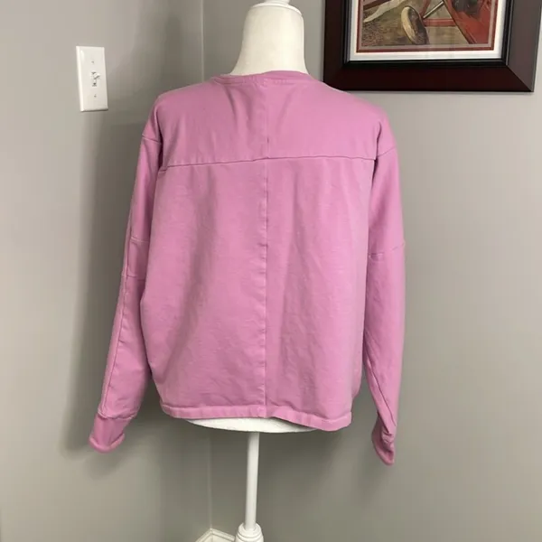Gymshark Ori cropped sweatshirt lavender lilac workout Size Large - Image 6