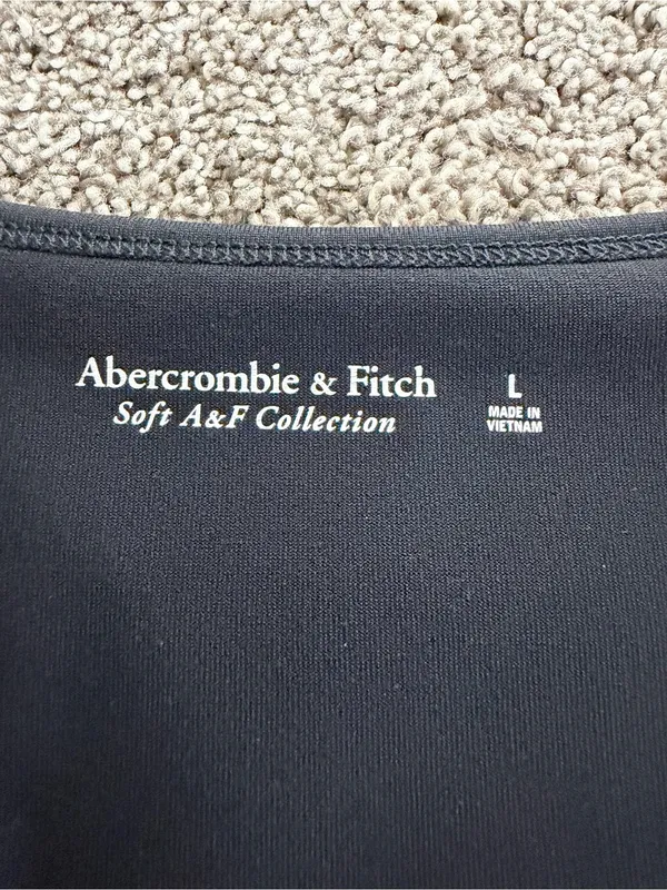 Abercrombie & Fitch Soft A&F Black Long Sleeve Scoop Neck Bodysuit Large - Image 3