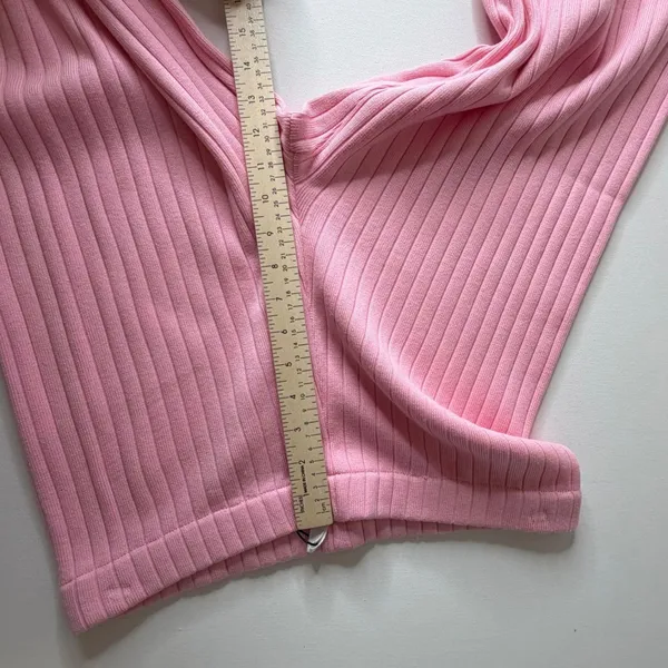 NWT Avara Wishlist Brianna Pink Ribbed Knit Pants Large Stretch Comfy‎ Lounge - Image 11