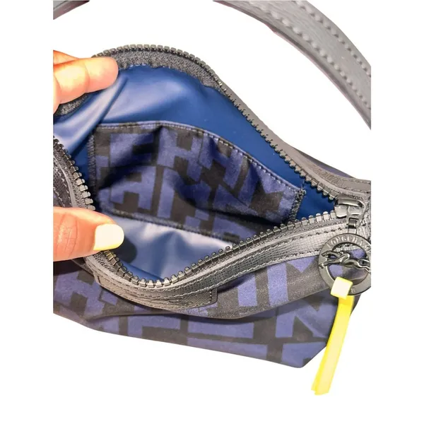 Longchamp Le Pliage LGP Nylon Pouch Clutch Black Navy - Image 7