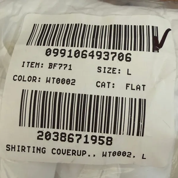 NWT J. Crew Sz L Coverup Shirt‎ Dress White BF771 Vacation 100% Organic Cotton - Image 11