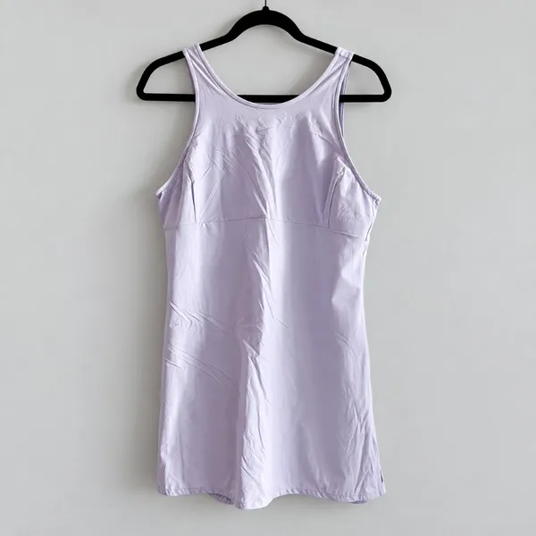Nike Bliss Luxe Training Dress Lilac Purple Medium M Tennis Built-In Shorts - Image 2