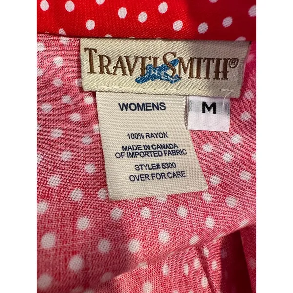 TravelSmith Red Polka Dot Wrap Maxi Skirt Medium Retro Rockabilly Old‎ Hollywood - Image 5