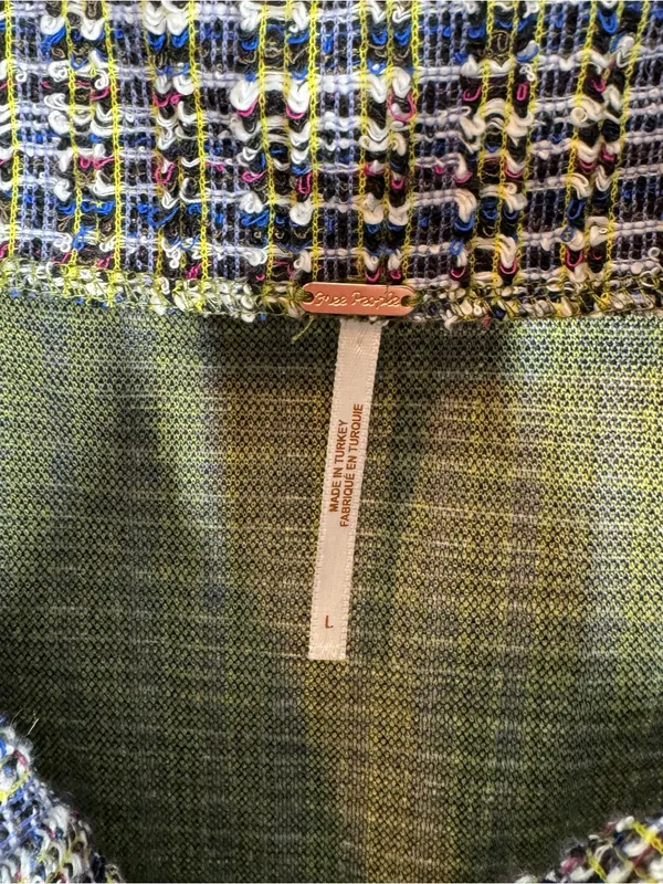 Free People Maxx Mini Shift Tweed Dress Size Large‎ Academia Old Money Preppy - Image 3