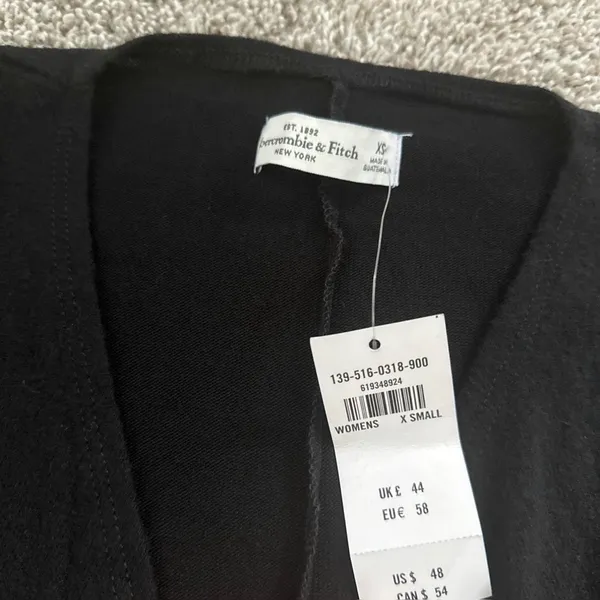 Abercrombie & Fitch Black Women's Wrap-Front Sweater - Image 6
