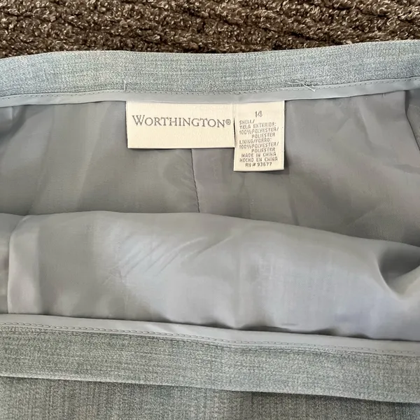 Nwt‎ Worthington soft classics "Melange" Blue skirt size 14 - Image 3