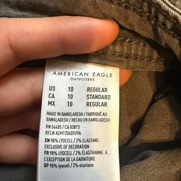 American Eagle Dark Brown Baggy Wide Leg Pants Size 10 - Image 5