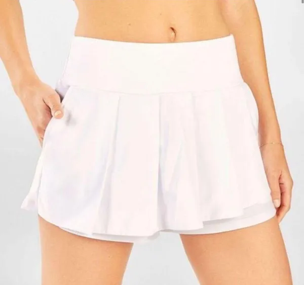 Fabletics White Pleated Skort - Image 3