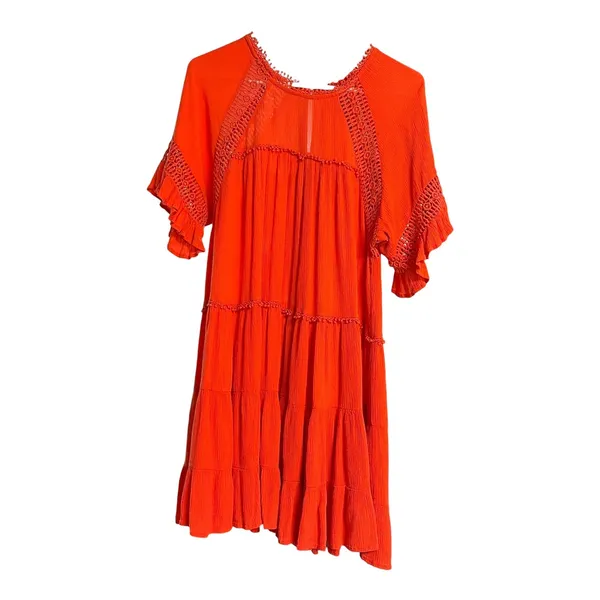 Patrons of Peace Coral Las Palmas Swing Mini Dress size Medium - Image 3