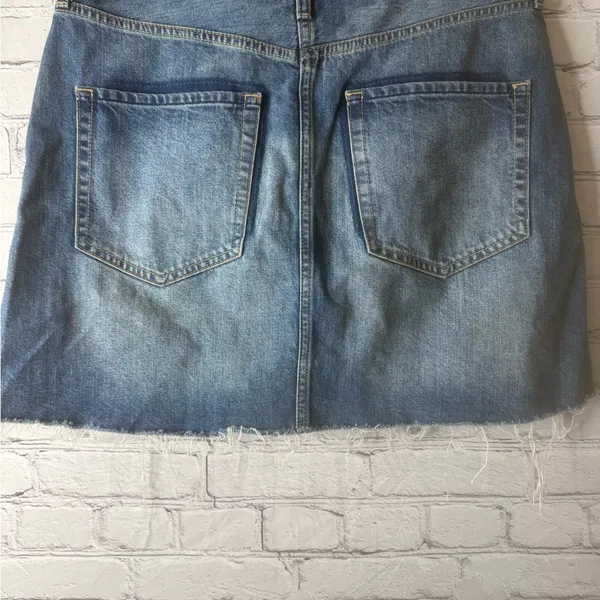 Abercrombie & Fitch Blue Denim Skirt size 32 - Image 7