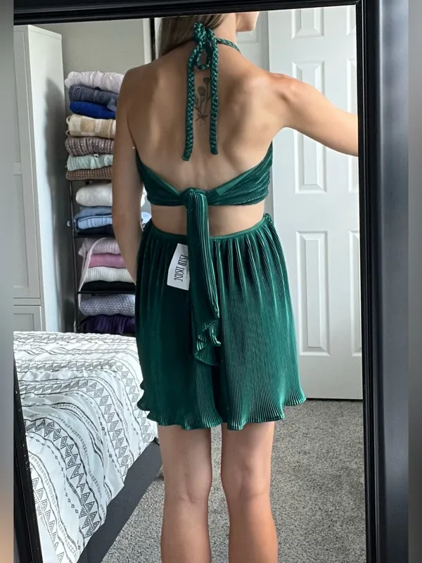 12th Tribe Halter Mini Dress - Image 3