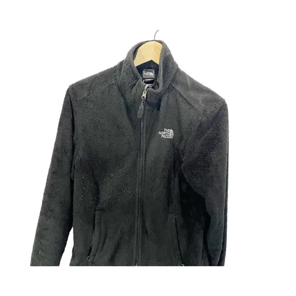 The North Face Womens Fleece Jacket Black Full Zip Pockets Mock Neck‎ M - Image 3
