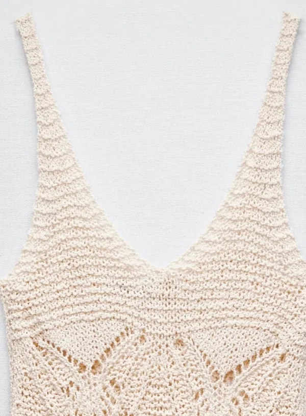 ZARA Cover-Up Dress Crochet - Image 4