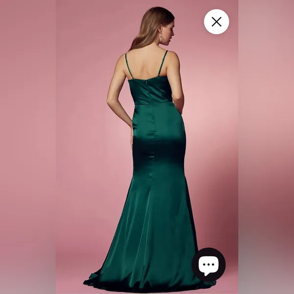 NWT NOX ANABEL‎ Simple Long Classic Dress with Cowl V-Neck in Green Sz 4 $249 - Image 7