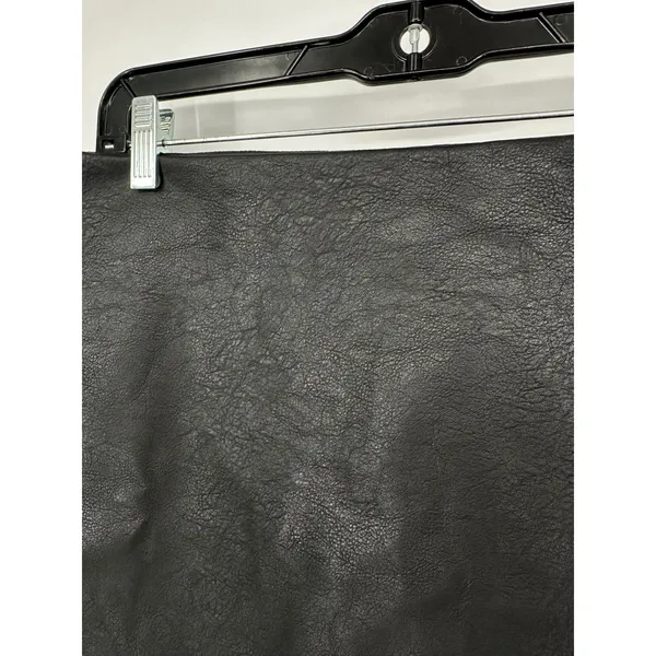 Gap Faux Leather Mini Skirt Women L Black Side Zip NWT Moto Y2K - Image 2
