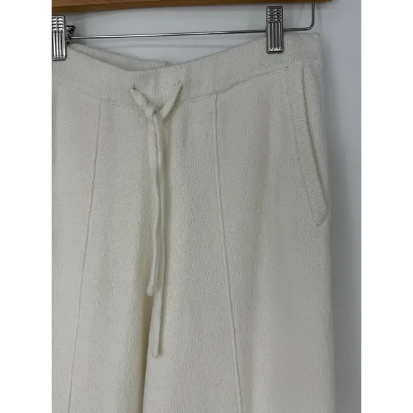 Haven Well Within Organic Cotton Pintuck Wide Leg Sweater Knit Lounge Pants S - Image 4