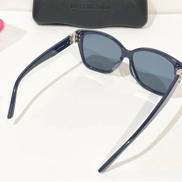 Balenciaga BB0135SA 004 WOMEN SUNGLASSES‎ BLUE Silver - Image 4