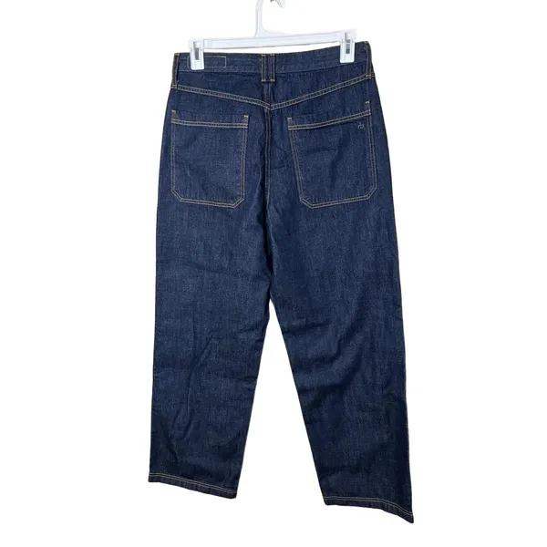 American Rag Rag Bone Dark Wash Wide Leg Baggy Fit Front Patch‎ Pockets Jeans Size 30 - Image 5