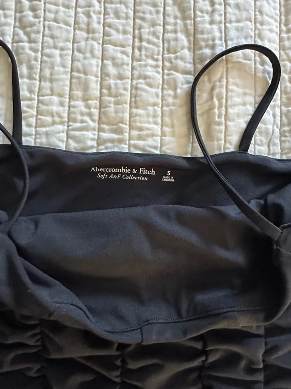Abercrombie & Fitch Black Ruched Bodysuit - Image 2