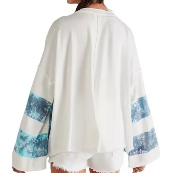 Free People We The Free Bell Sleeve Top Oversized Cotton Boho Small - Image 2