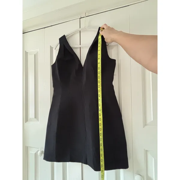 Zara Black V-Neck Sleeveless Dress, Size M - Image 6