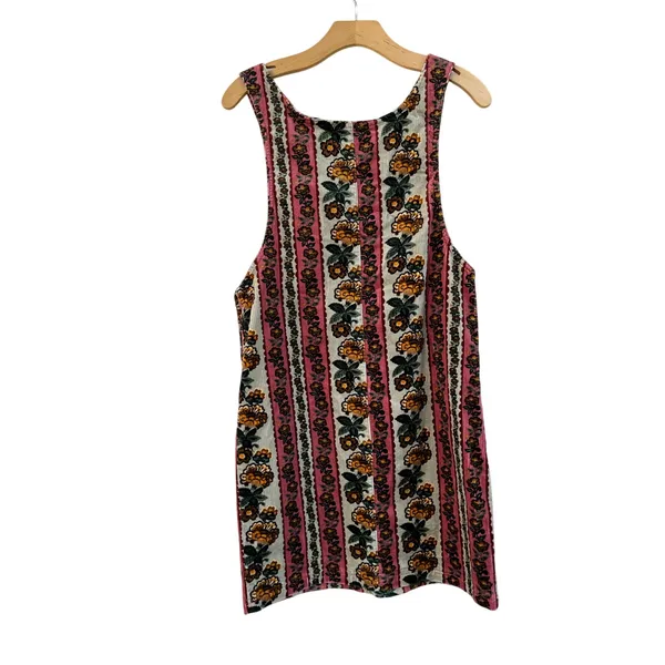 Lucy Yak Layla Corduroy Floral Overall Mini Dress Organic Cotton‎ Size US 2 - Image 2