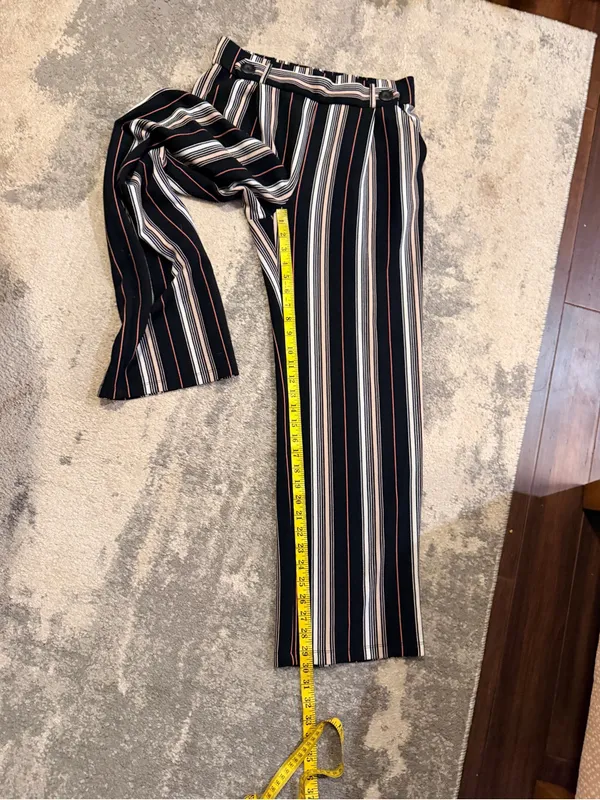 Cato Classic Black & WhiteStriped Wide-Leg Pants - Image 7