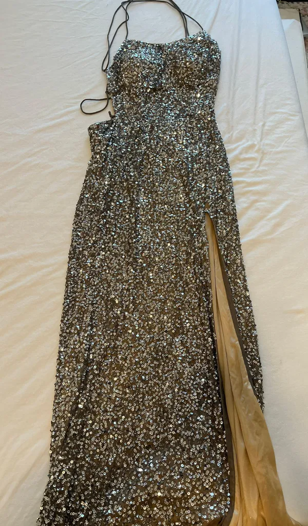 Sherri Hill Gold Prom Dress - Image 5