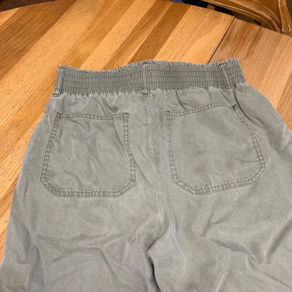 Abercrombie and Fitch Olive Green Jogger Pants‎ Smocked Waist Women Size Small - Image 7