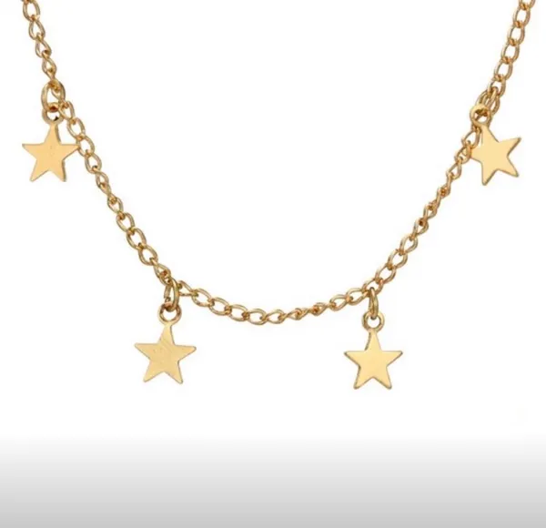 Gold Star Chocker Necklace - Image 2